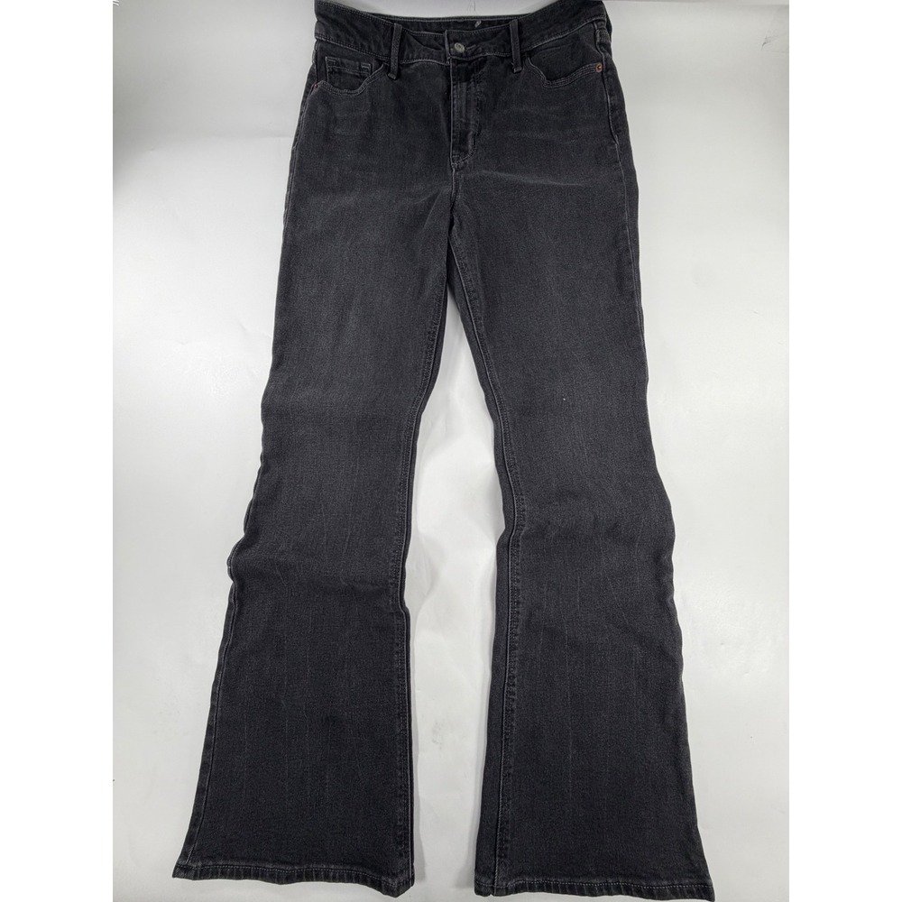 Old Navy Extra High-Rise Flare Jeans Washed Black Tall 10 S/509320-00